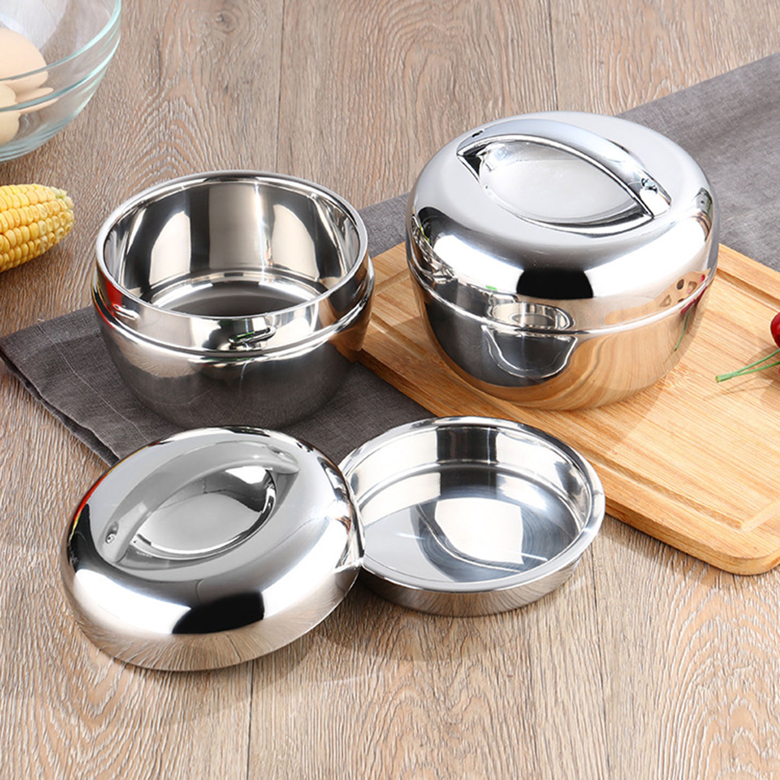 Food Warmer Display - Stainless Steel Insulated Thermos Bottle for