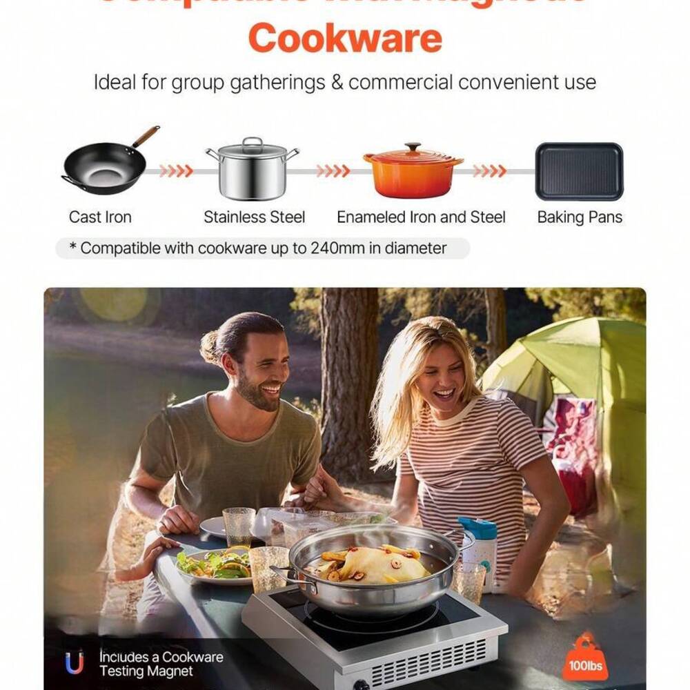 Portable Cooktop, 1800W Commer - огляд і ціна Induction Cooker Commercial